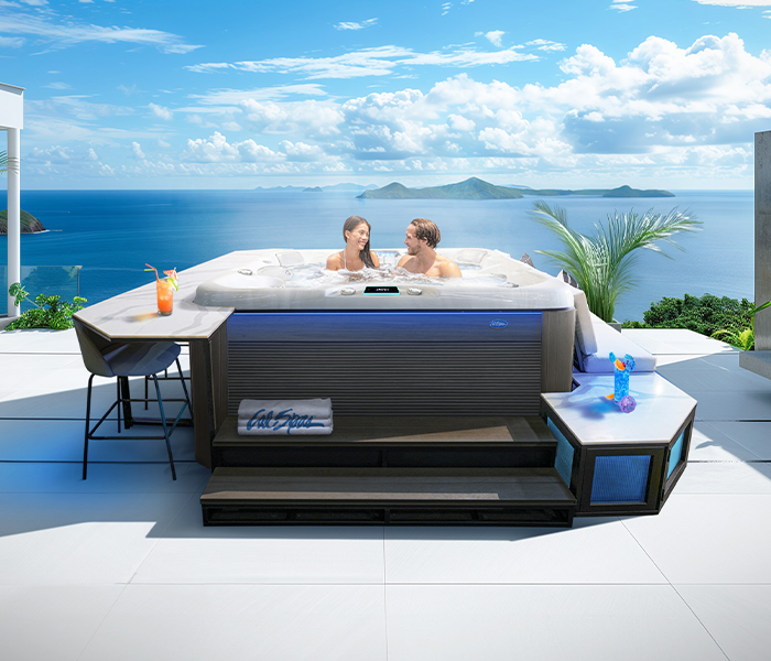 Calspas hot tub being used in a family setting - Diamondbar